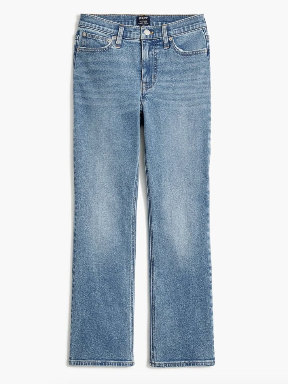 J Crew Mid-Rise Flare Crop Jean in All-Day Stretch